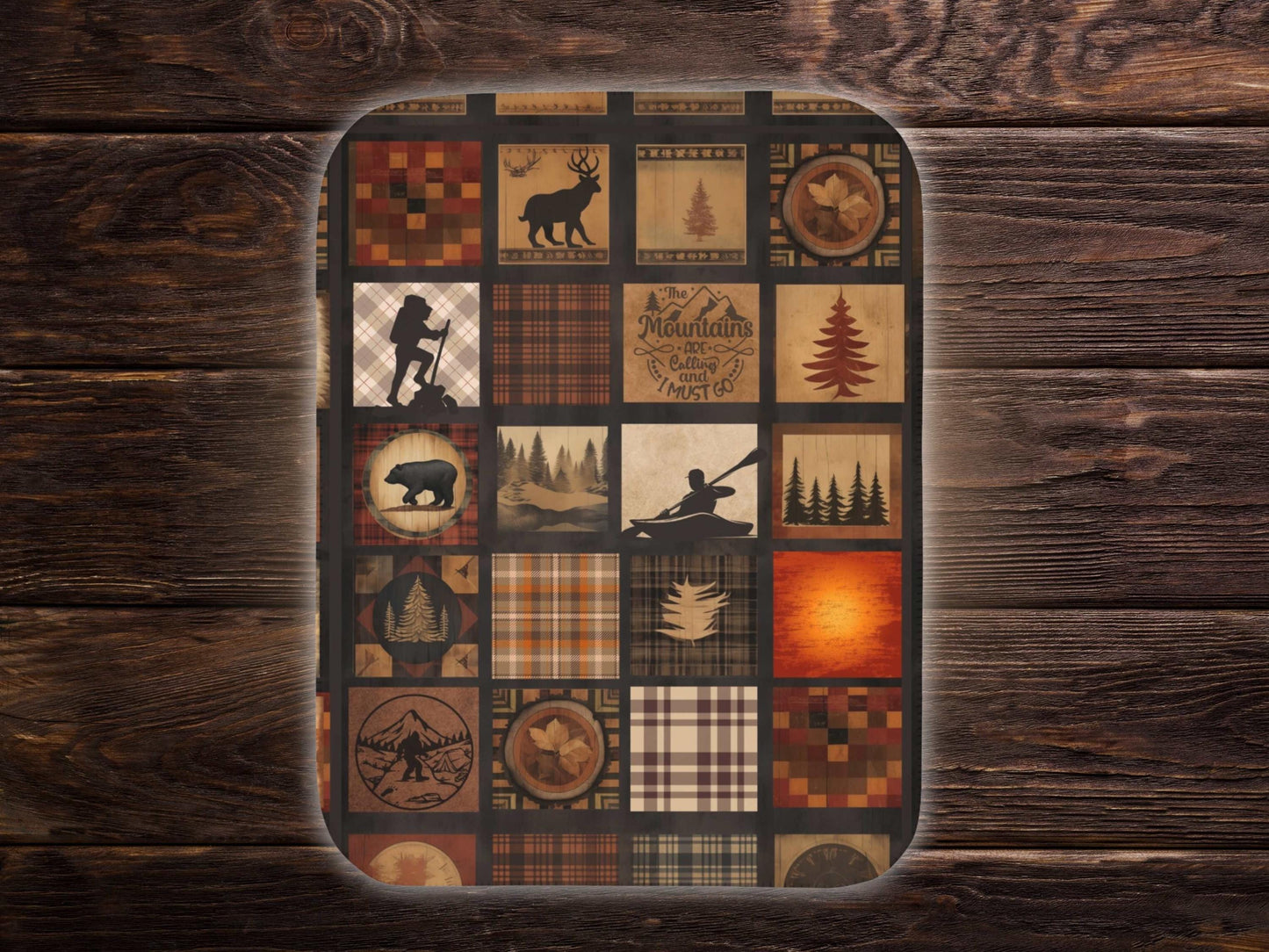 Sherpa Throw Blanket - Outdoor Adventure Cabin hiking and kayak - Soft Plush Throw Blanket-Jacobson Cottage