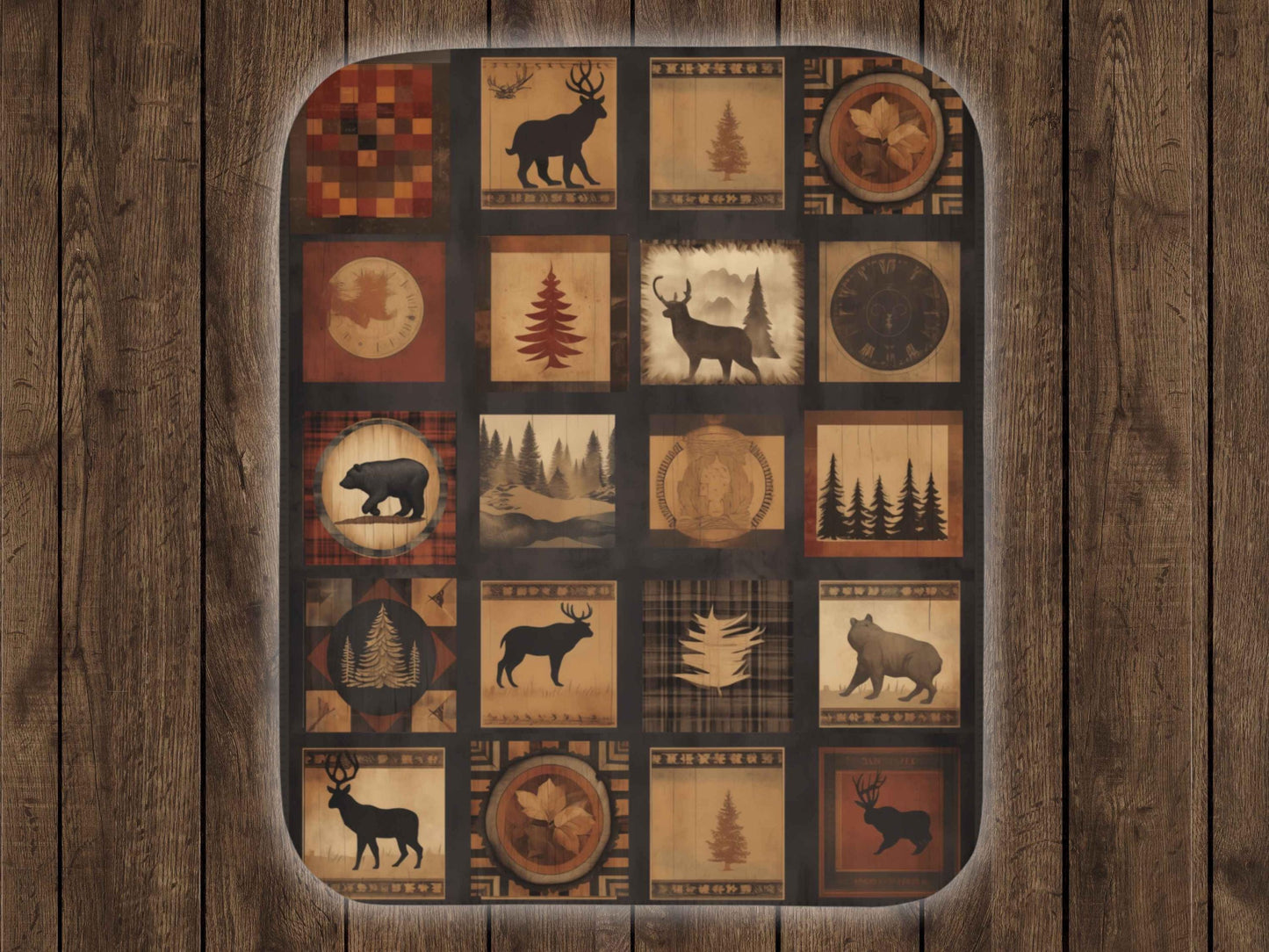 Sherpa Throw Blanket - Cabin in the woods Rustic Soft Plush Throw Blanket-Jacobson Cottage
