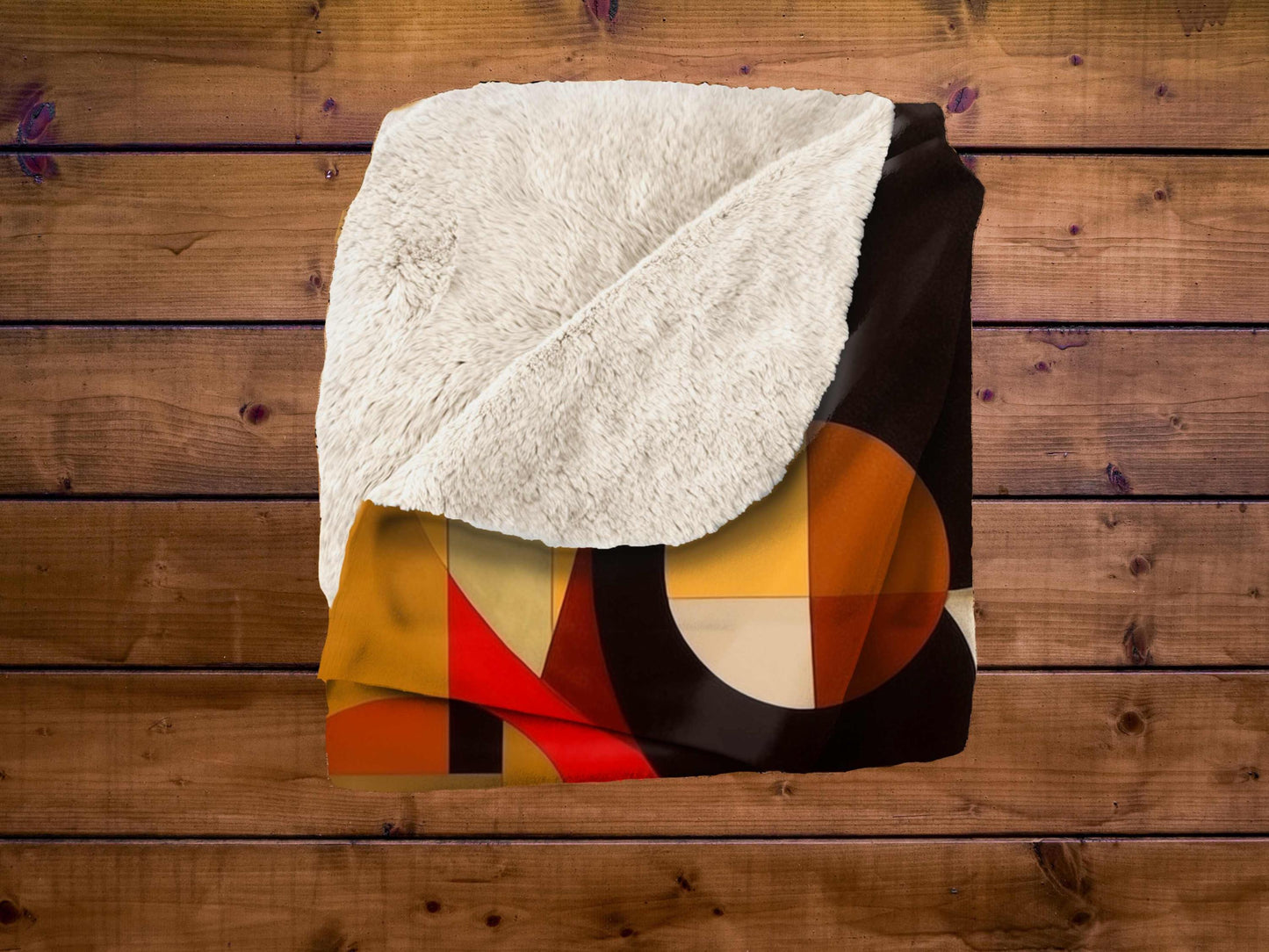 Sherpa Throw Blanket - Abstract Woman with Wine Glass Modern Art Style - Soft Plush Throw Blanket-Jacobson Cottage