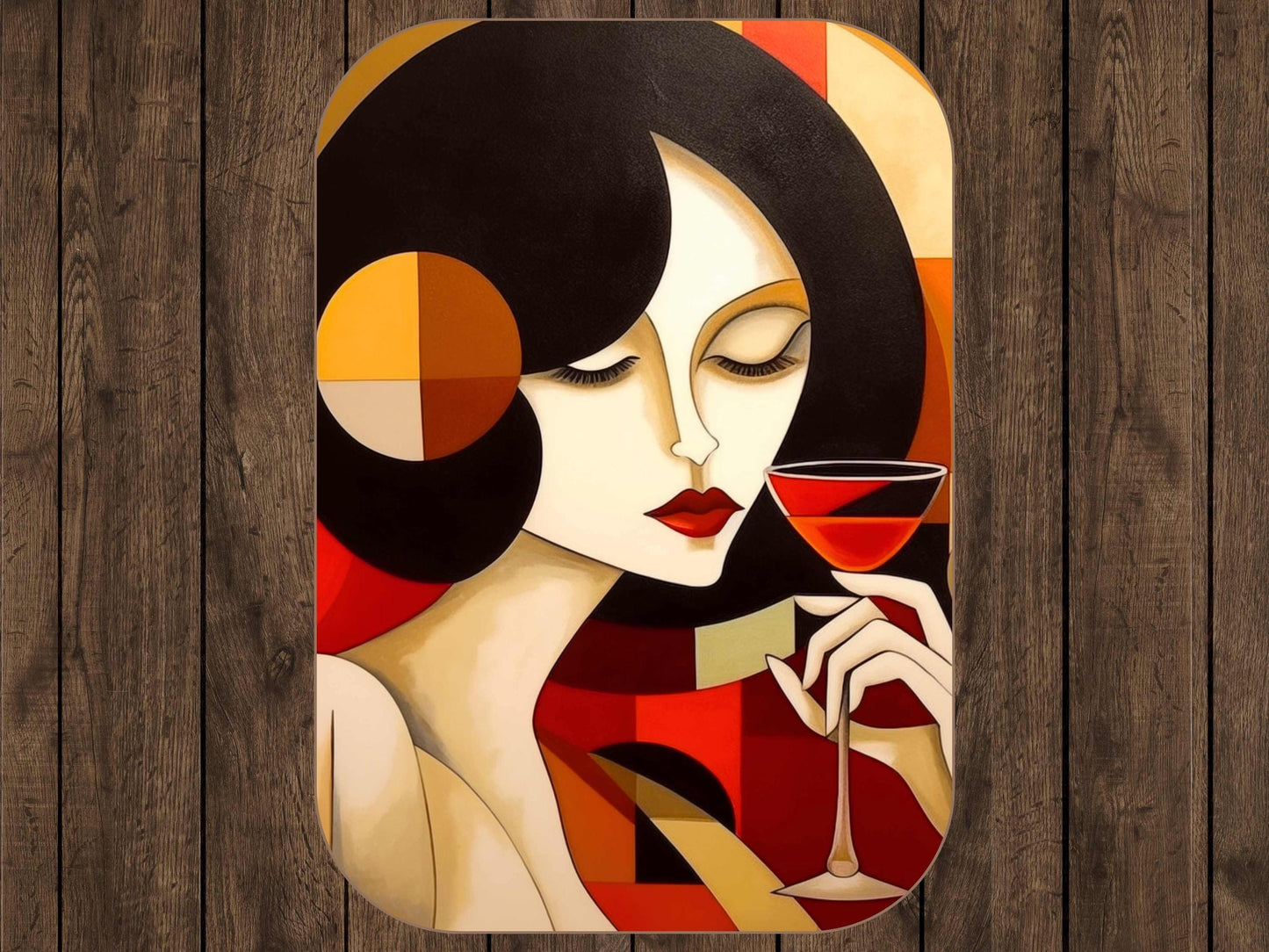 Sherpa Throw Blanket - Abstract Woman with Wine Glass Modern Art Style - Soft Plush Throw Blanket-Jacobson Cottage