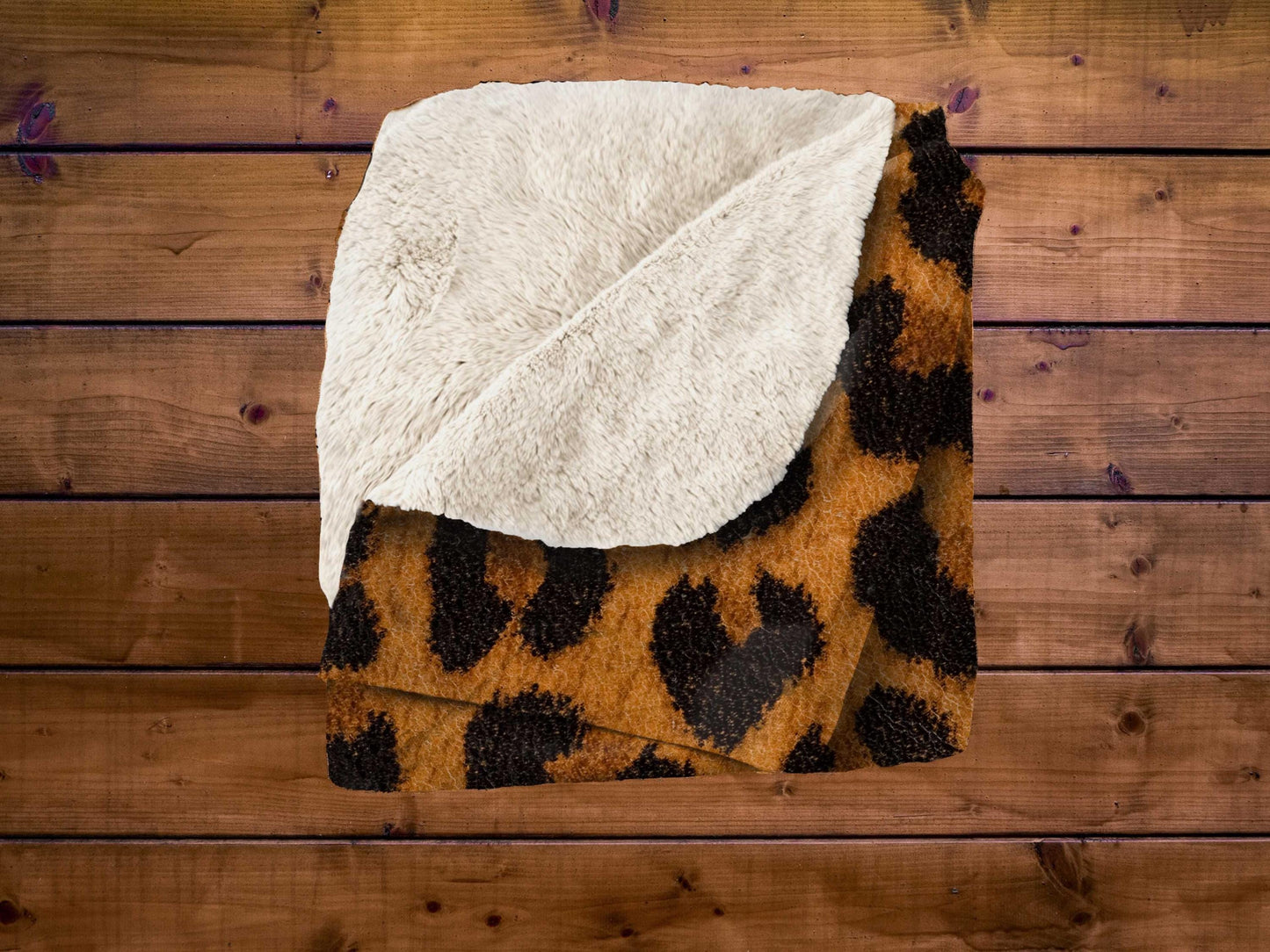 Sherpa Throw Blanket - Cheetah Print Safari Jungle themed design - Soft Plush Throw Blanket-Jacobson Cottage