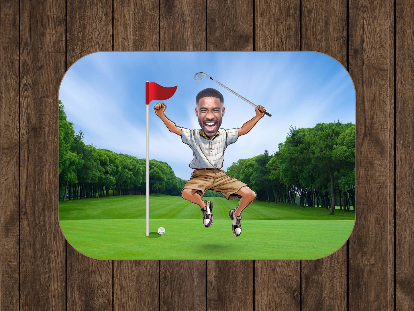 Sherpa Throw Blanket - Funny Custom Golf with Personalized Face - Soft Plush Throw Blanket-Jacobson Cottage