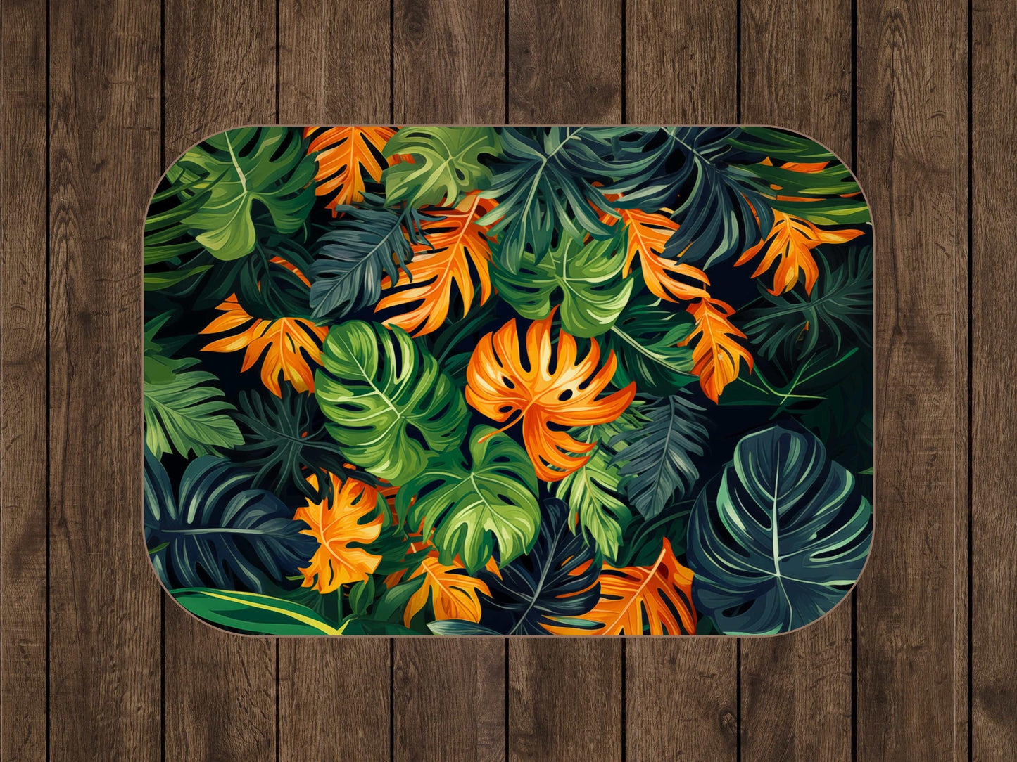 Sherpa Throw Blanket - Tropical Jungle Monstera Leaf Design - Soft Plush Throw Blanket-Jacobson Cottage