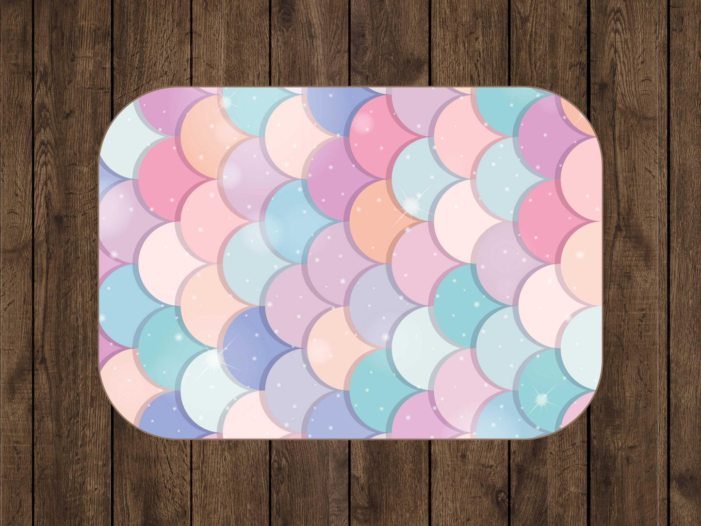 Sherpa Throw Blanket - Pastel Mermaid Scales - Soft Plush Throw Blanket-Jacobson Cottage