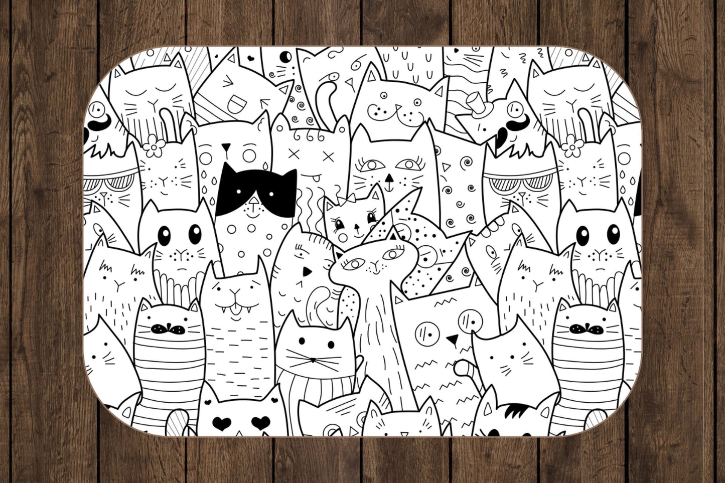 Sherpa Throw Blanket - Black and White Comic Cats - Soft Plush Throw Blanket-Jacobson Cottage