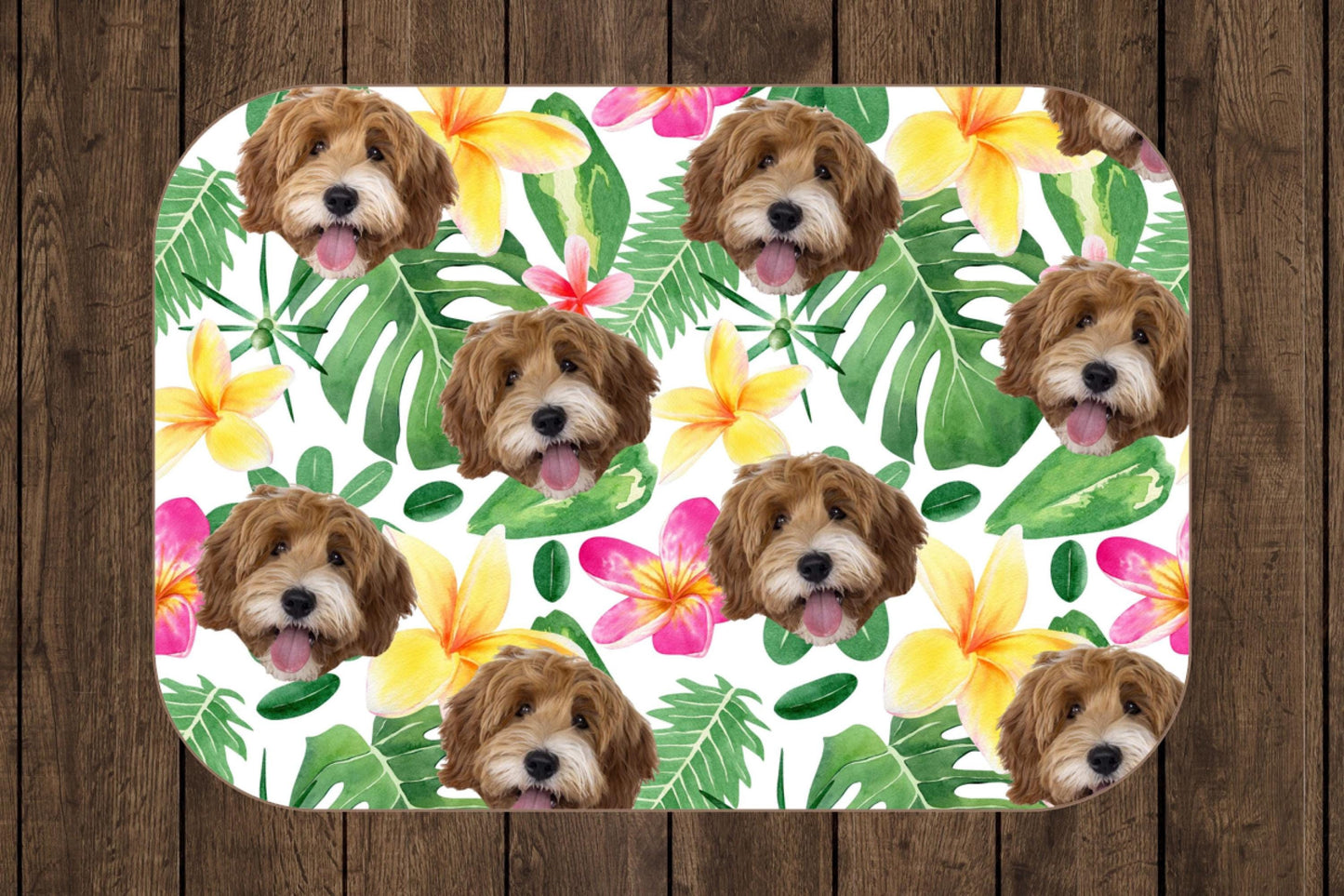 Sherpa Throw Blanket - Tropical Custom Dog Face - Soft Plush Throw Blanket-Jacobson Cottage
