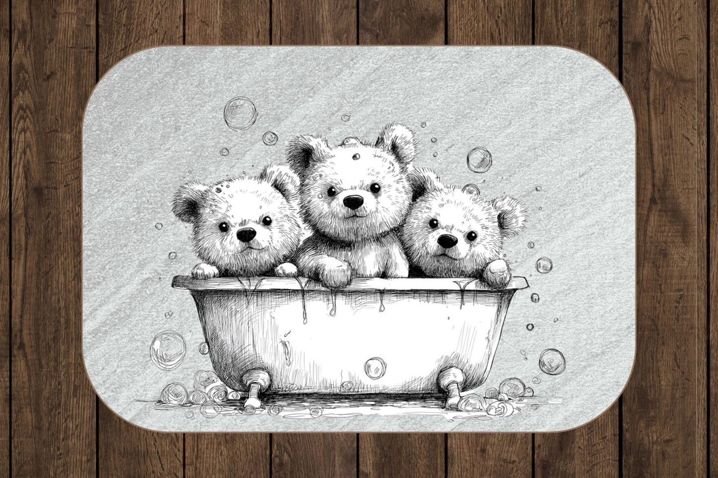 Sherpa Throw Blanket - Teddy bears in bath - Soft Plush Throw Blanket-Jacobson Cottage