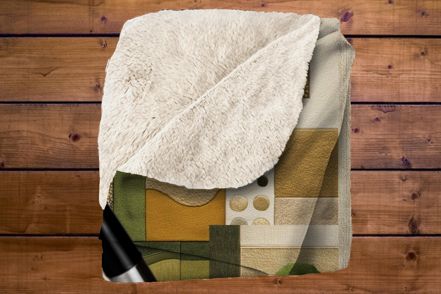 Sherpa Throw Blanket - Golf Geometric Abstract Design - Soft Plush Throw Blanket-Jacobson Cottage