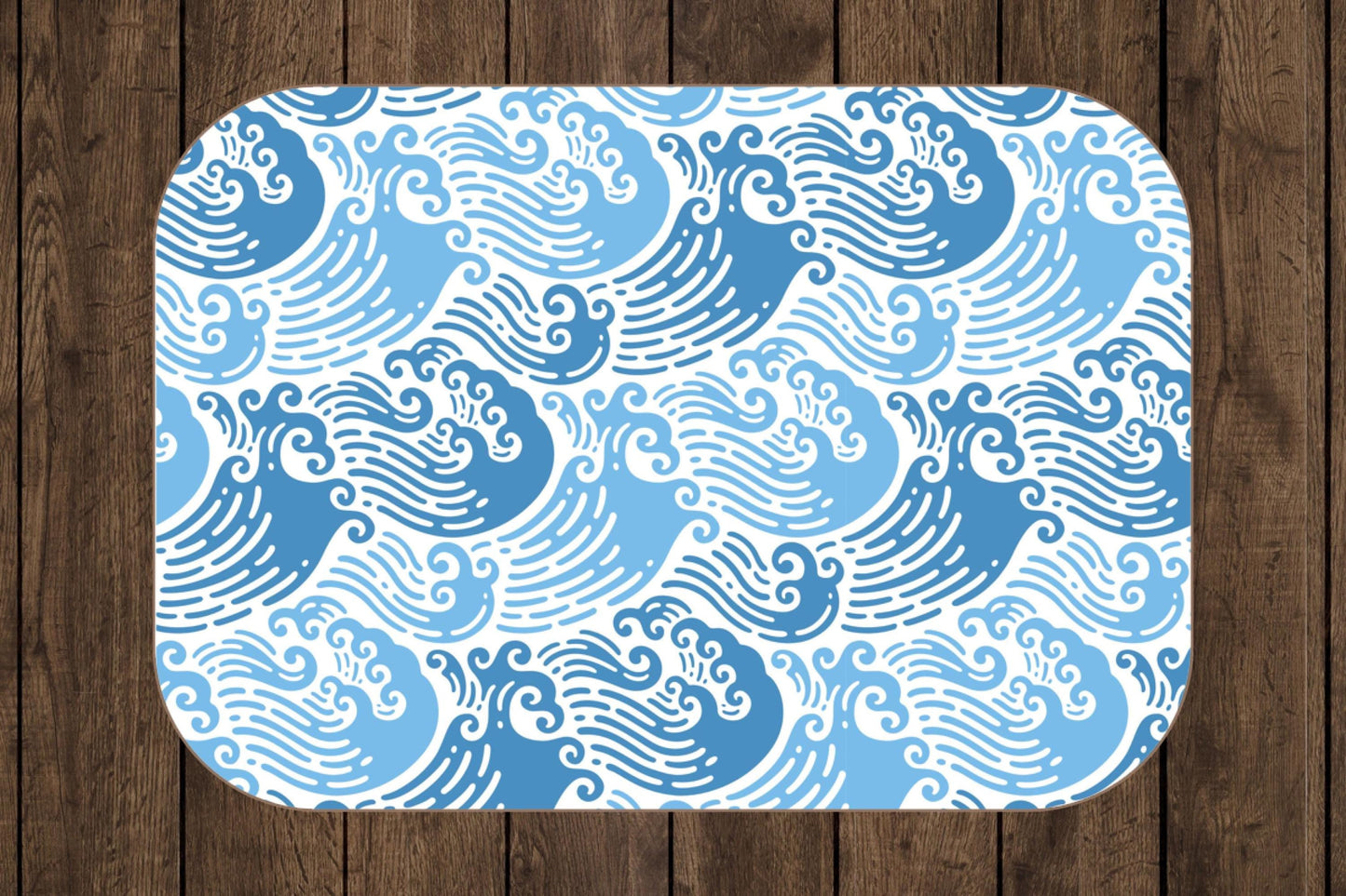 Sherpa Throw Blanket - Blue Ocean Waves - Soft Plush Throw Blanket-Jacobson Cottage