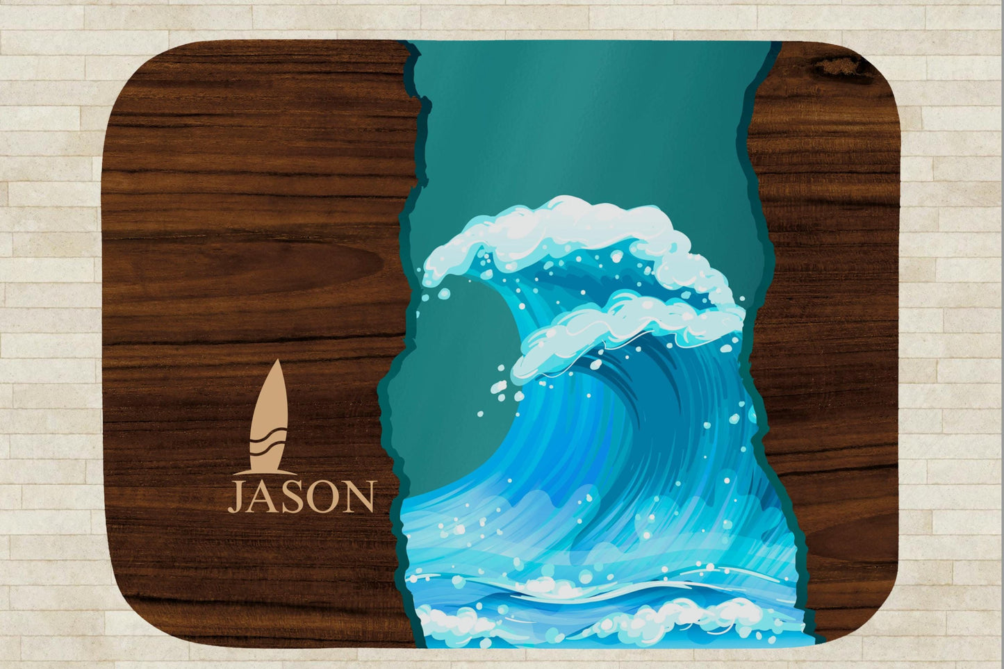 Sherpa Throw Blanket - Custom Name Surfing - Soft Plush Throw Blanket-Jacobson Cottage