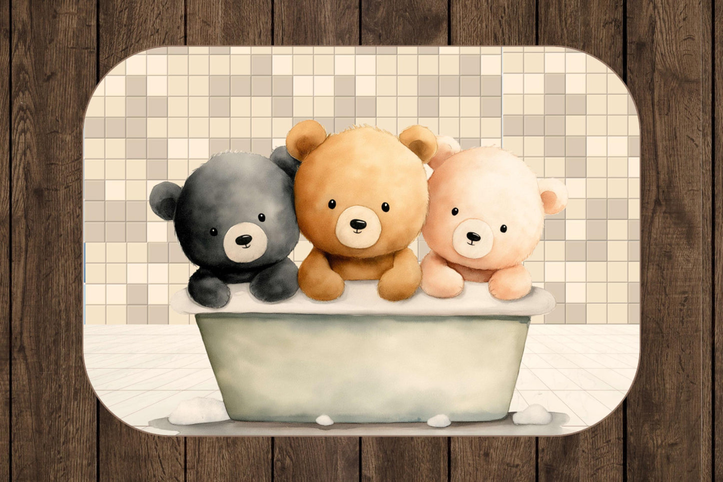 Sherpa Throw Blanket - Teddy Bears in Bath - Soft Plush Throw Blanket-Jacobson Cottage