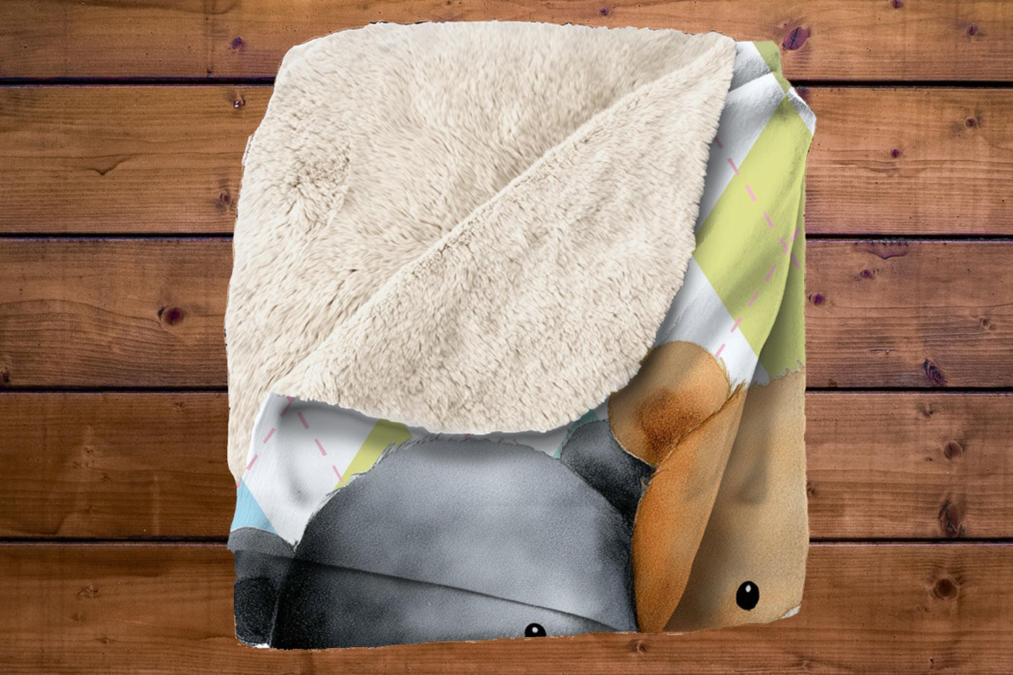 Sherpa Throw Blanket - Teddy bears in bath - Soft Plush Throw Blanket-Jacobson Cottage
