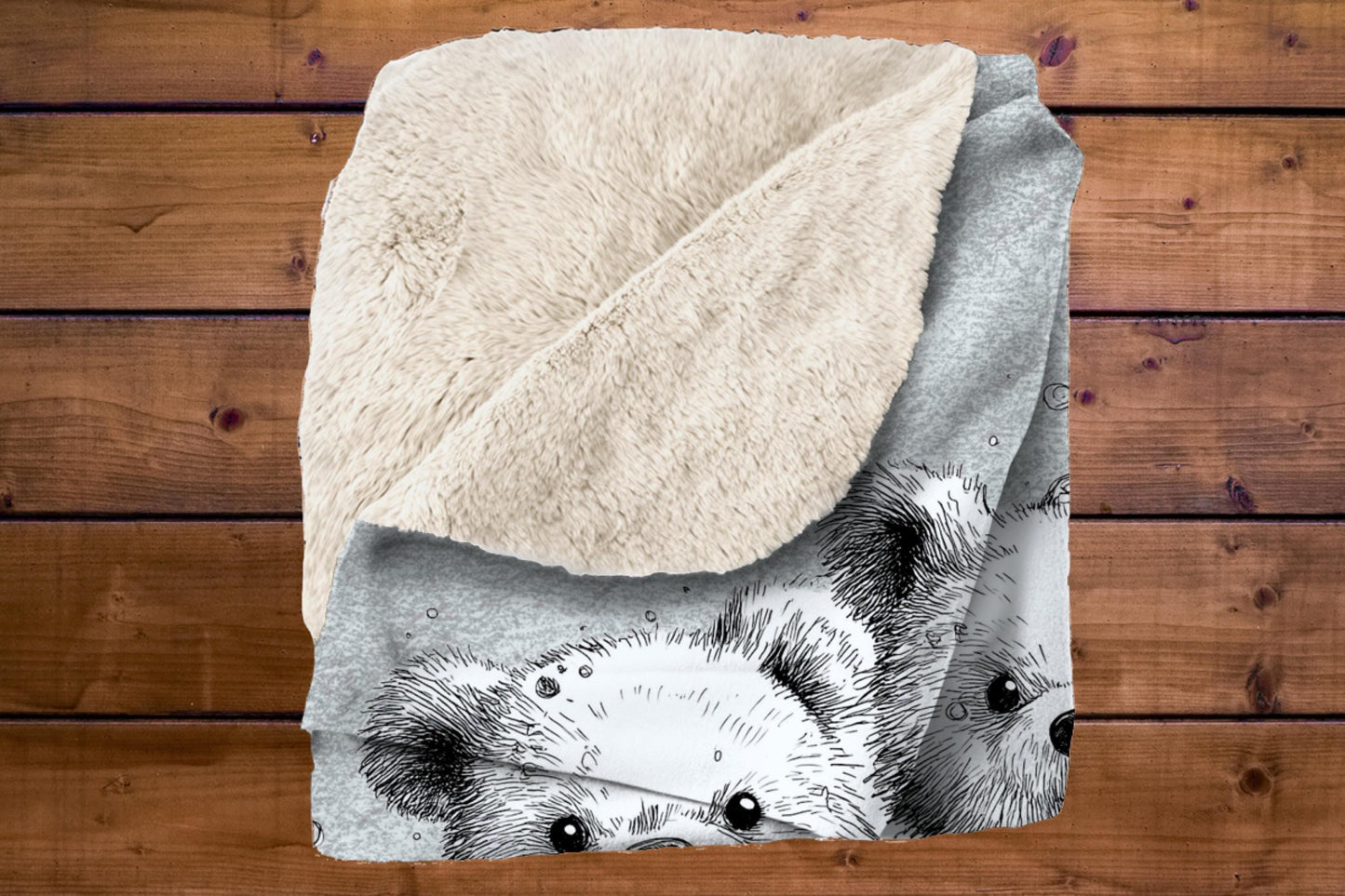 Sherpa Throw Blanket - Teddy bears in bath - Soft Plush Throw Blanket-Jacobson Cottage