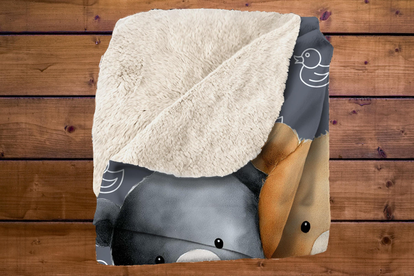 Sherpa Throw Blanket - Teddy bears in bath - Soft Plush Throw Blanket-Jacobson Cottage