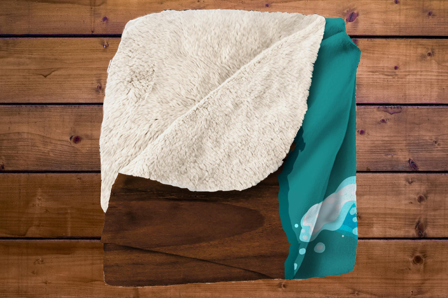 Sherpa Throw Blanket - Custom Name Surfing - Soft Plush Throw Blanket-Jacobson Cottage