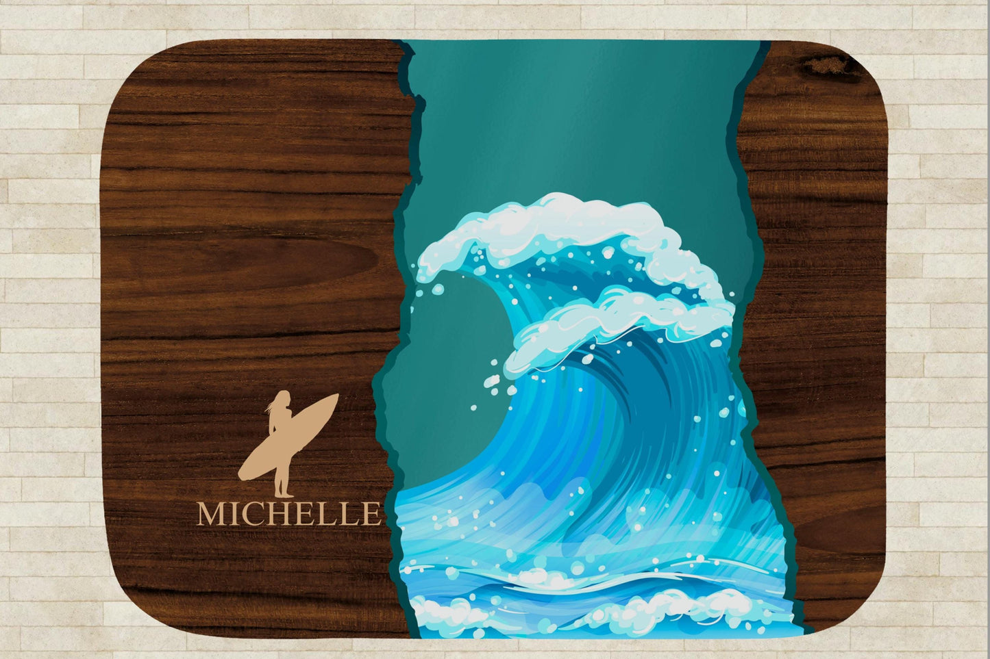 Sherpa Throw Blanket - Custom Name Surfing Gift - Soft Plush Throw Blanket-Jacobson Cottage