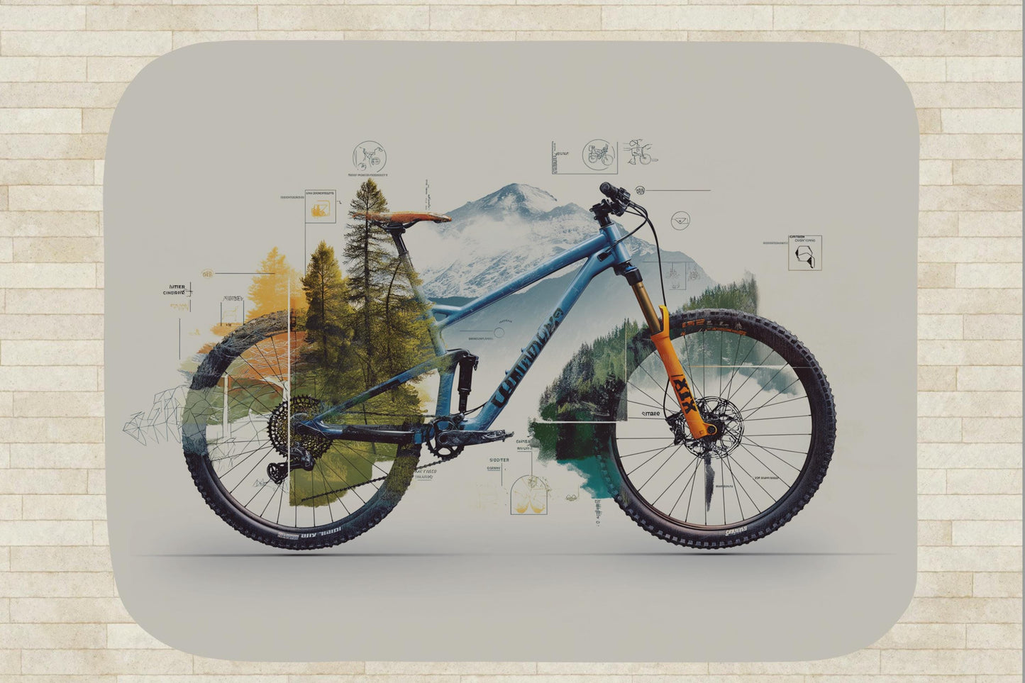 Sherpa Throw Blanket - Mountain Biking Woods Design - Soft Plush Throw Blanket-Jacobson Cottage