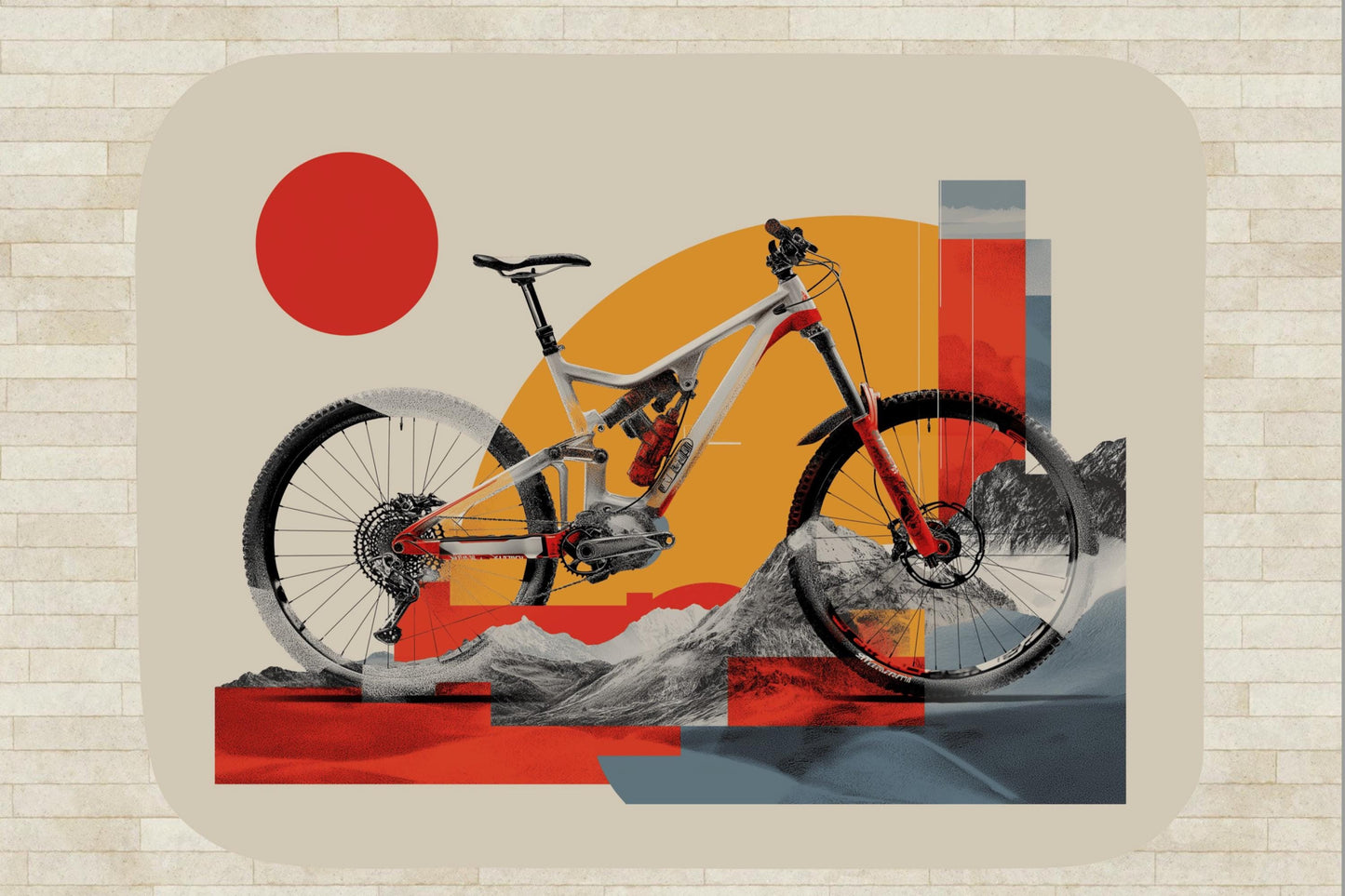 Sherpa Throw Blanket - Mountain Bike Design - Soft Plush Throw Blanket-Jacobson Cottage