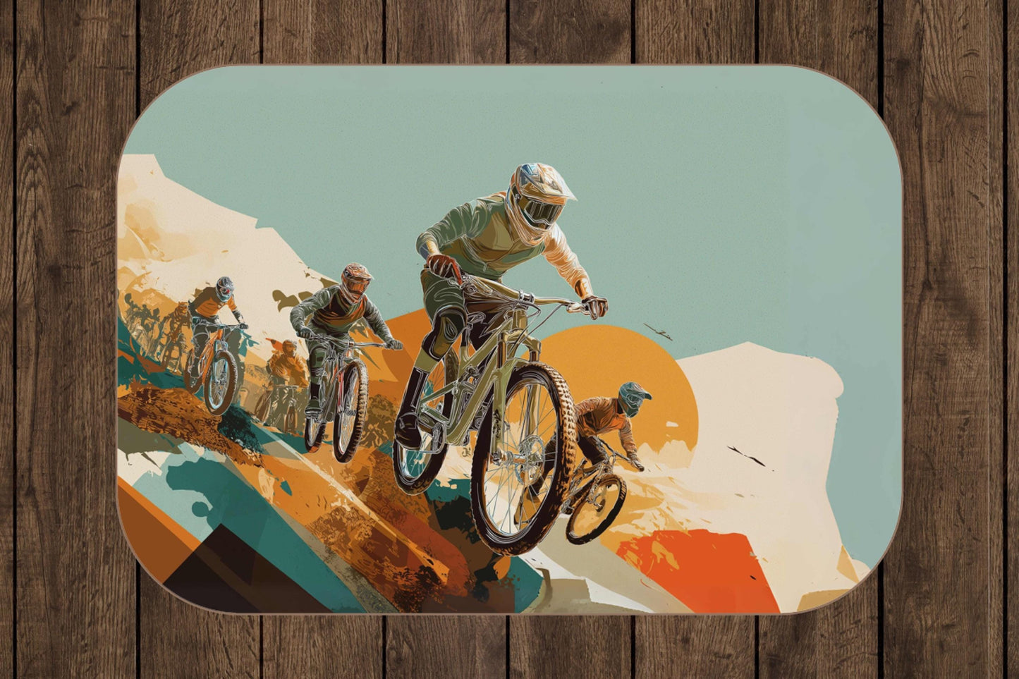 Sherpa Throw Blanket - Mountain Bike Racing Biker - Soft Plush Throw Blanket-Jacobson Cottage