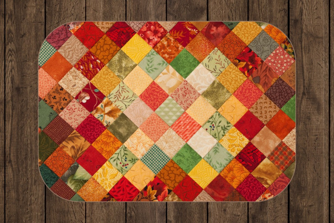 Sherpa Throw Blanket - Printed Quilt Fall Pattern - Soft Plush Throw Blanket-Jacobson Cottage