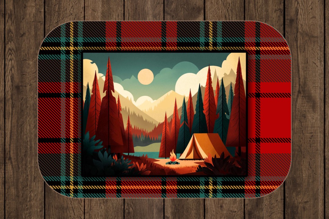 Sherpa Throw Blanket - Christmas Cabin Plaid - Soft Plush Throw Blanket-Jacobson Cottage