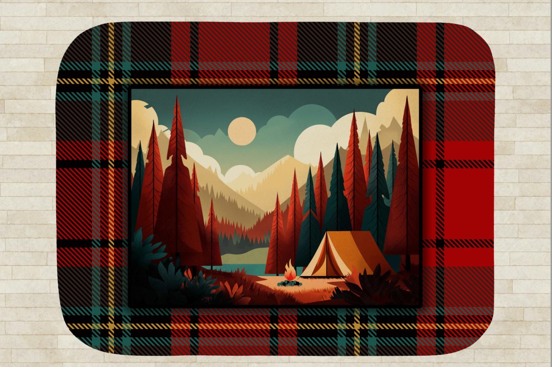 Sherpa Throw Blanket - Christmas Cabin Plaid - Soft Plush Throw Blanket-Jacobson Cottage