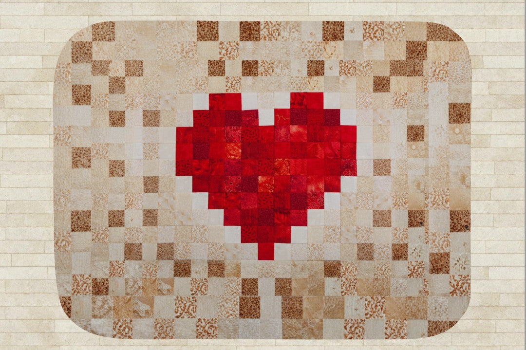 Sherpa Throw Blanket Patchwork Heart Design Design Soft Plush Throw Blank-Jacobson Cottage