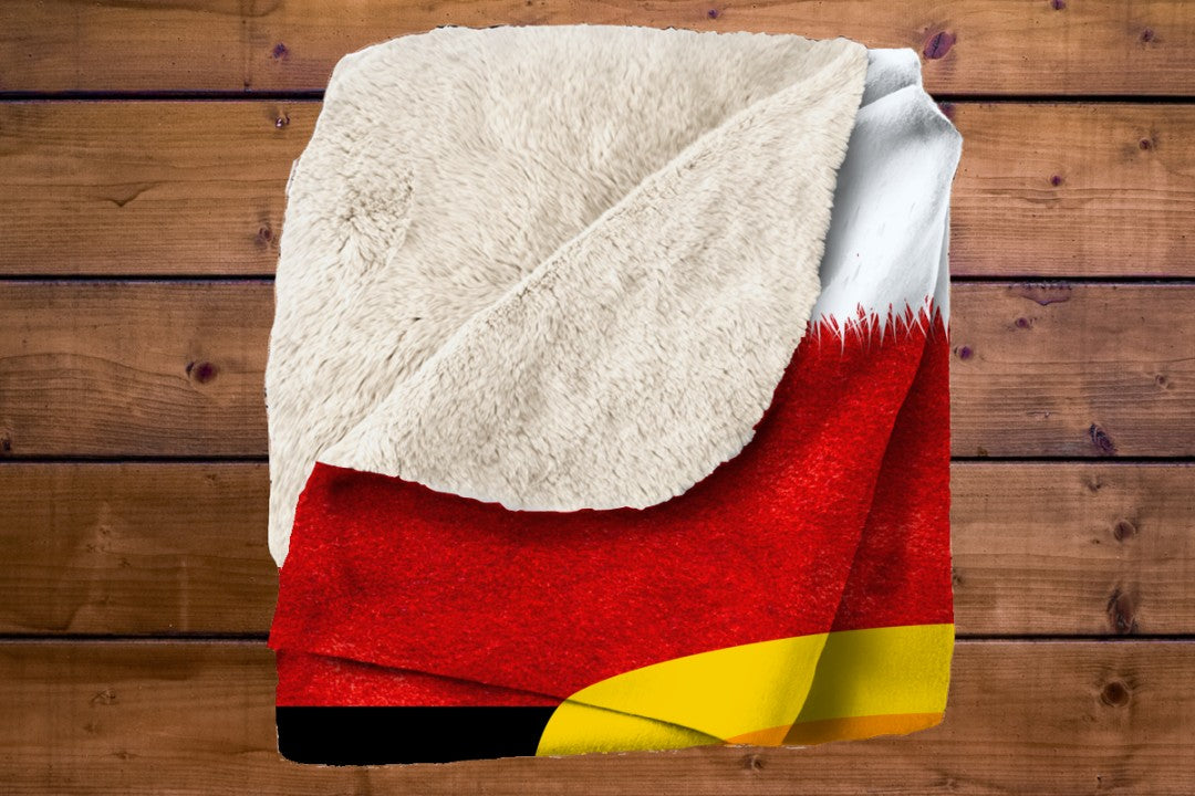 Sherpa Throw Blanket Santa Claus Christmas Design Soft Plush Throw Blanket