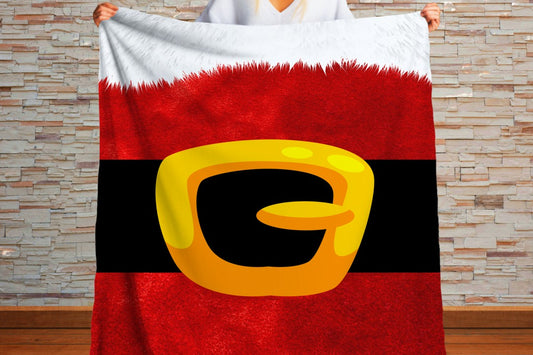 Sherpa Throw Blanket Santa Claus Christmas Design Soft Plush Throw Blanket