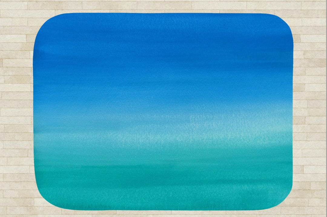 Sherpa Throw Blanket Ocean Blue Artistic Design Soft Plush Throw Blanket