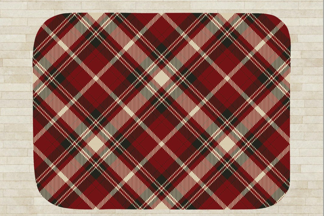 Sherpa Throw Blanket Red Plaid Design Soft Plush Throw Blank-Home Decor-Jacobson Cottage