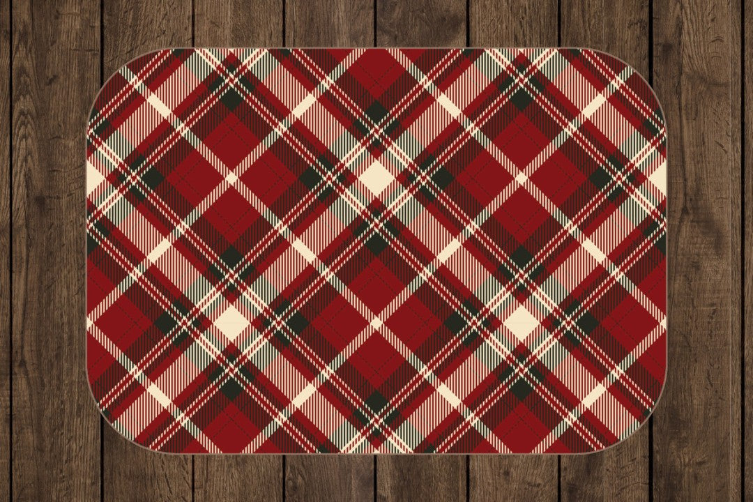 Sherpa Throw Blanket Red Plaid Design Soft Plush Throw Blank-Home Decor-Jacobson Cottage