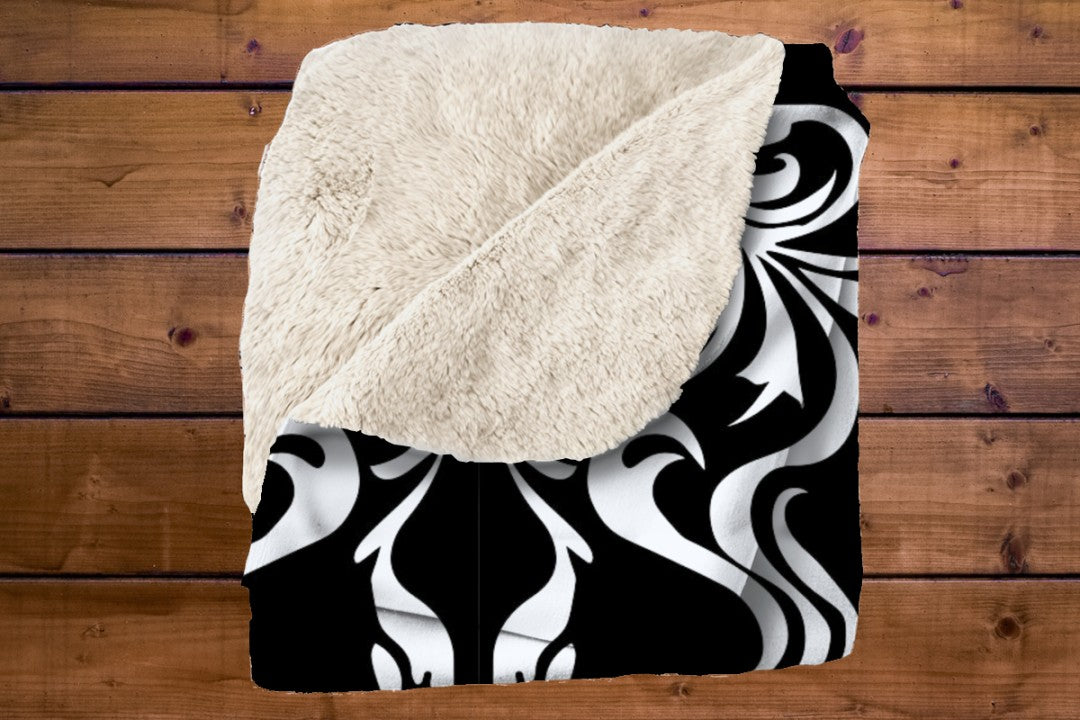 Sherpa Throw Blanket Modern Smoking Girl Design Soft Plush Throw Blanket