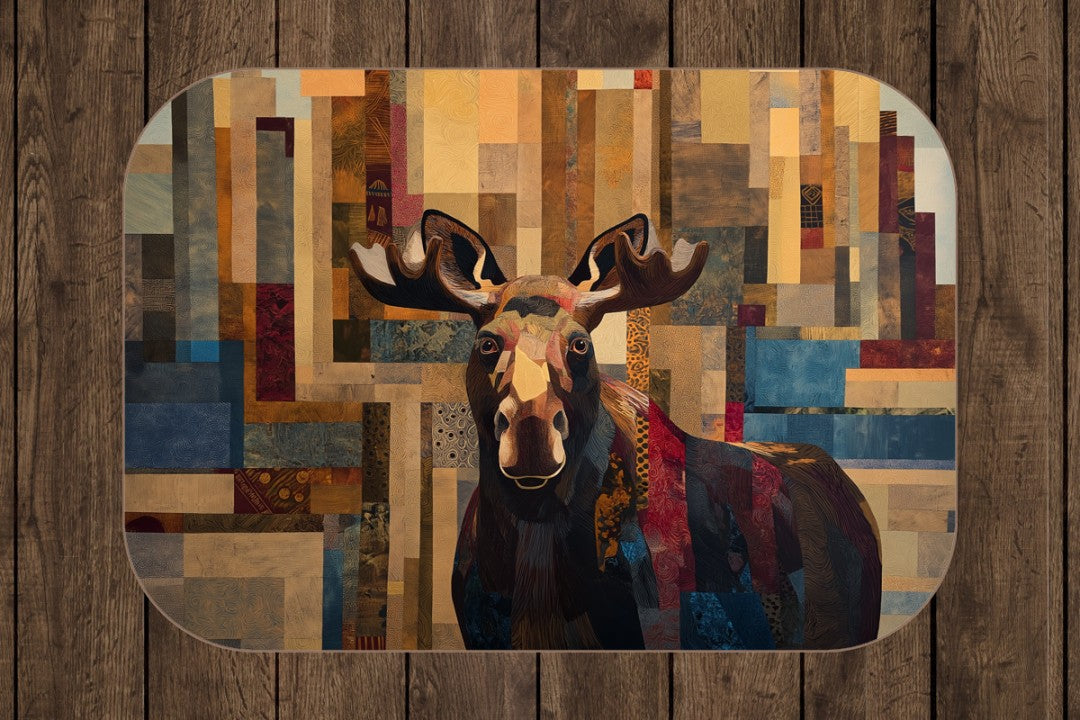 Sherpa Throw Blanket - Rustic Cabin Moose Design - Soft Plush Throw Blanket