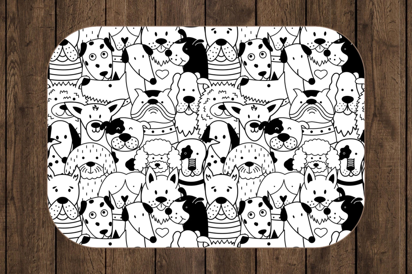 Black and White Dog Doodle Sherpa Blanket – Cute Puppy Pattern Pet Lover Throw