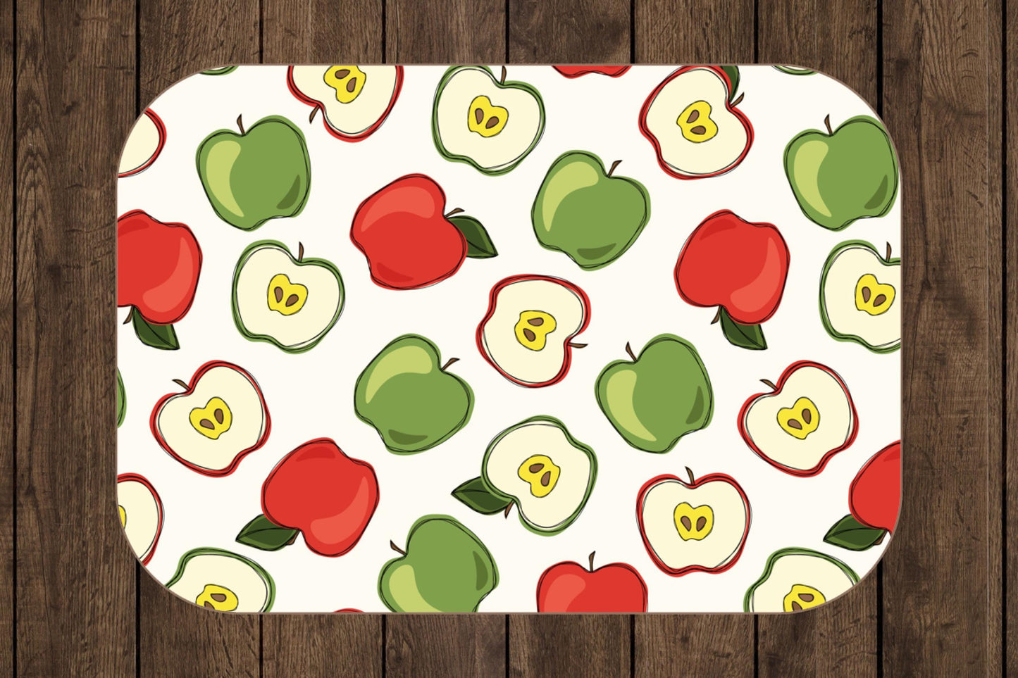 Red and Green Apple Sherpa Blanket – Cute Fruit Pattern Cozy Kitchen Throw