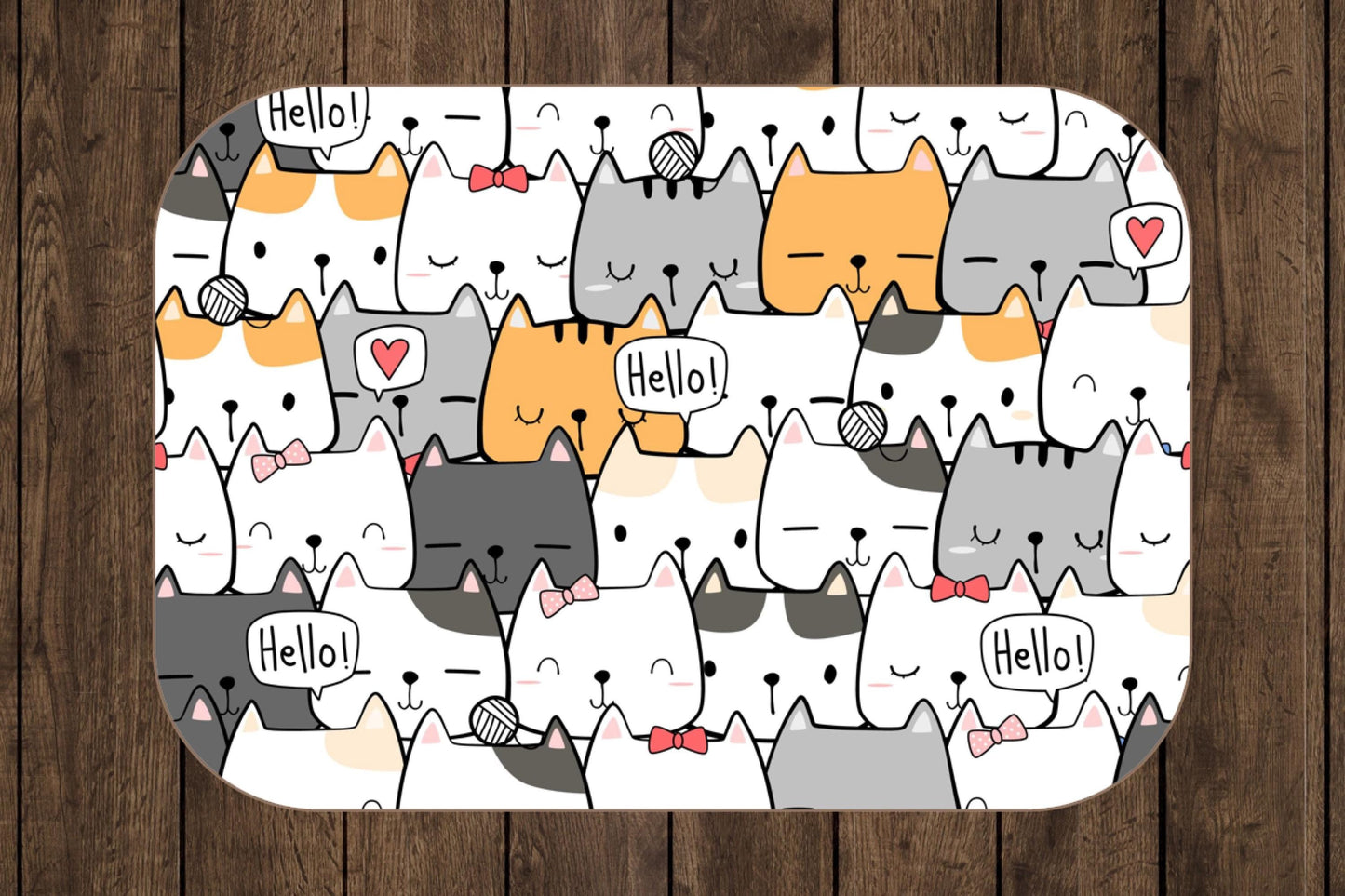 Cute Cat Doodle Sherpa Blanket – Kawaii Kitty Pattern, Cartoon Cat Lover Throw