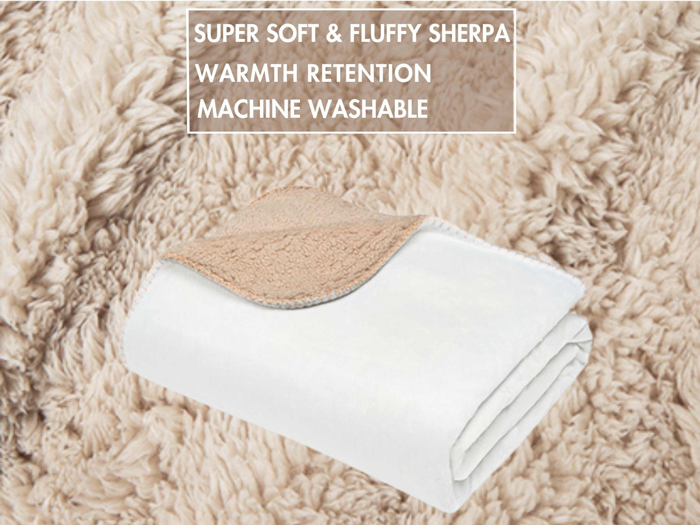 Winter Woodland Plush Sherpa Blanket – Cozy Neutral Animals, Cute Holiday Kids Throw