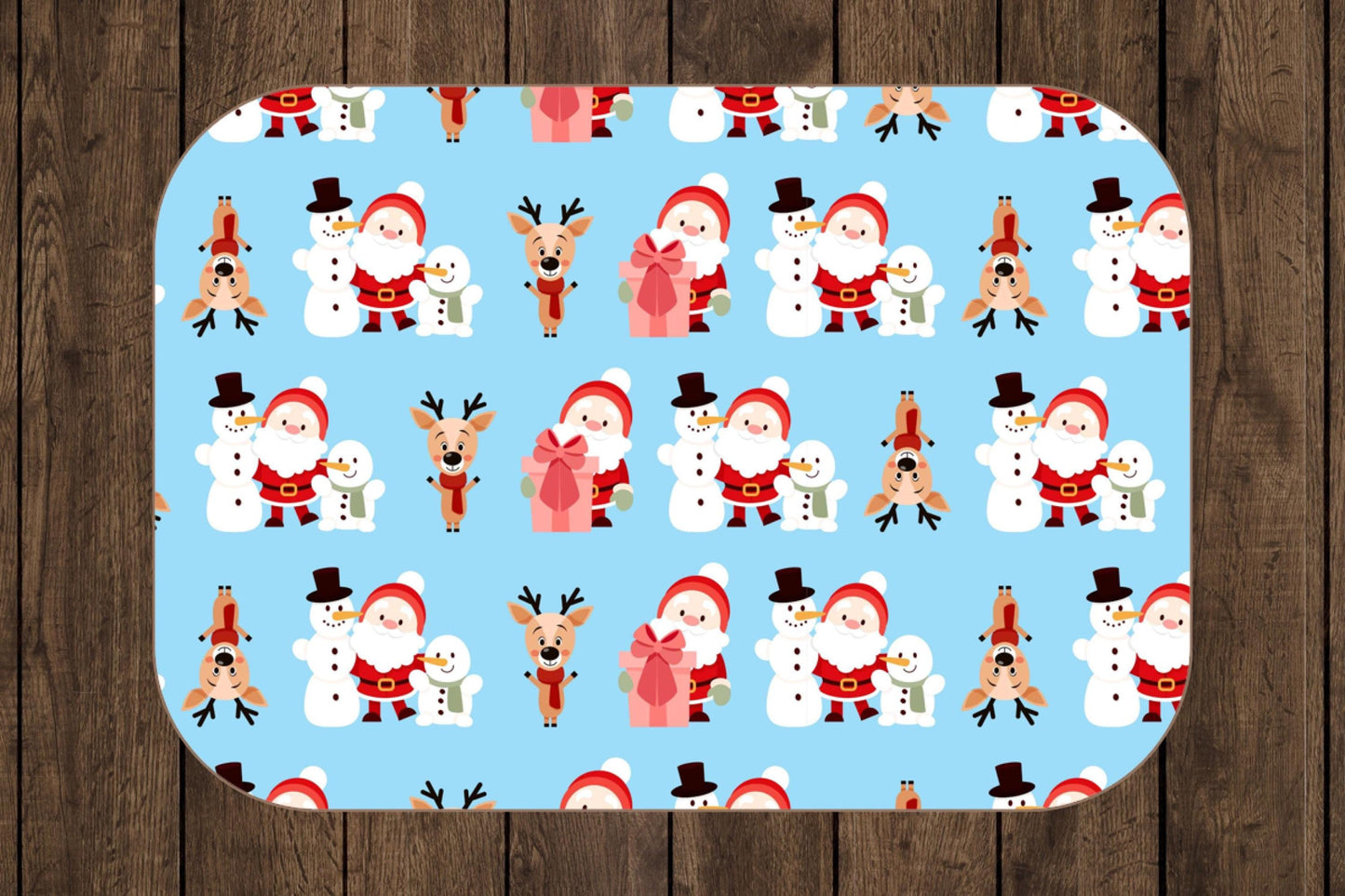 Santa Snowman Sherpa Blanket – Cute Reindeer Christmas Kids Cozy Throw
