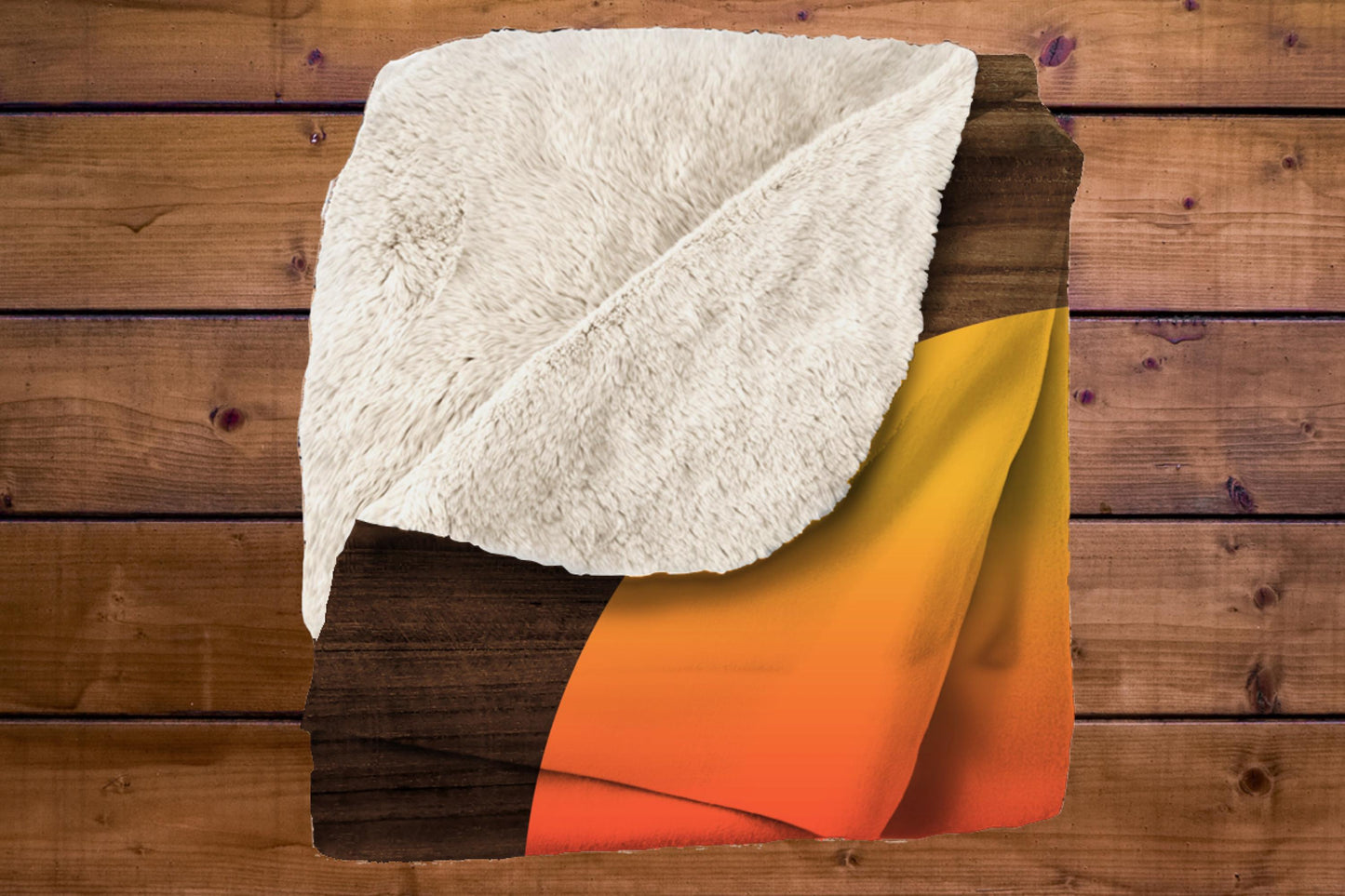 Surfer Sunset Sherpa Throw Blanket Ocean Wave Design