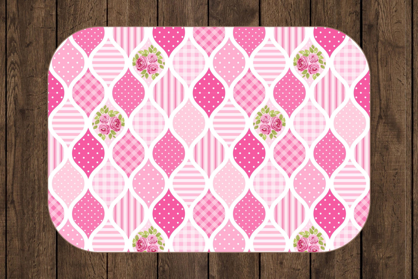 Pink Floral Sherpa Throw Blanket Patterned Rose Design