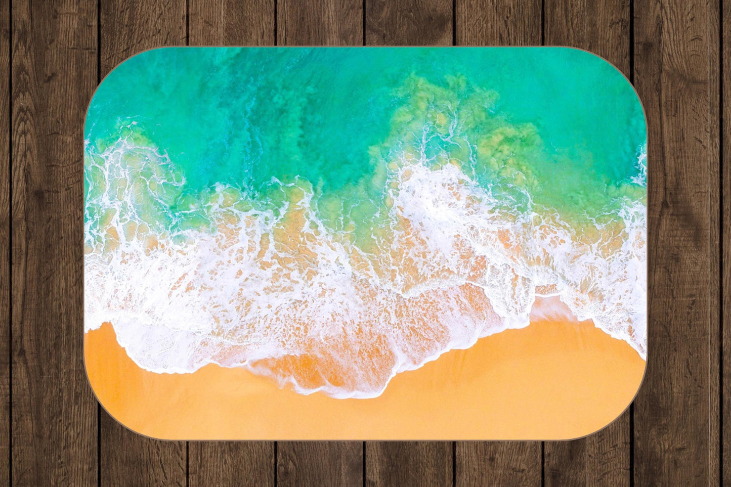 Beach Ocean Wave Sherpa Throw Blanket Coastal Seaside Design