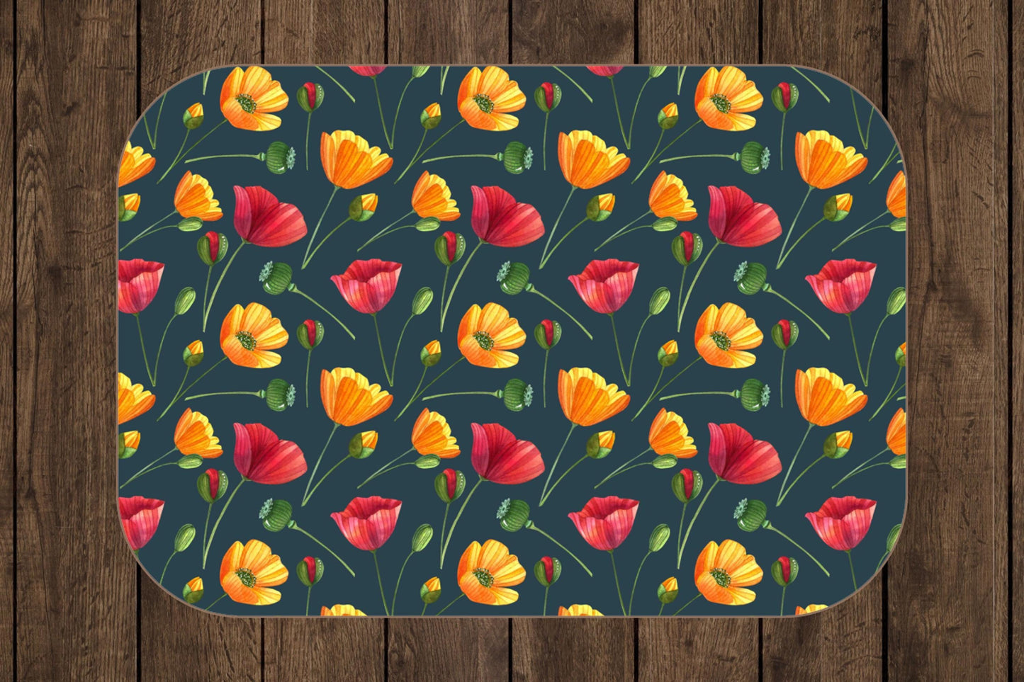 Red Orange Poppy Sherpa Throw Blanket Vibrant Floral Design