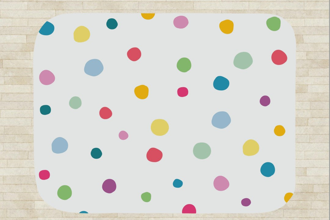Polka Dot Sherpa Throw Blanket Pastel Colorful Pattern Cozy Nursery Decor