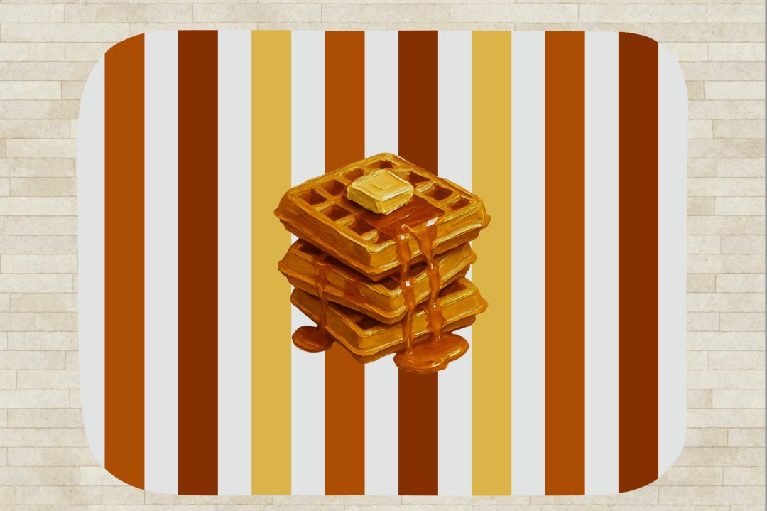 Waffle Sherpa Throw Blanket Retro Breakfast Kitchen Decor
