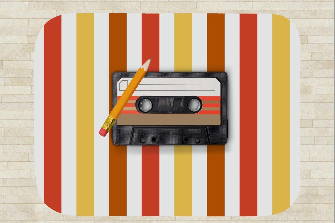 Cassette Tape Sherpa Throw Blanket Retro Music Vintage Design