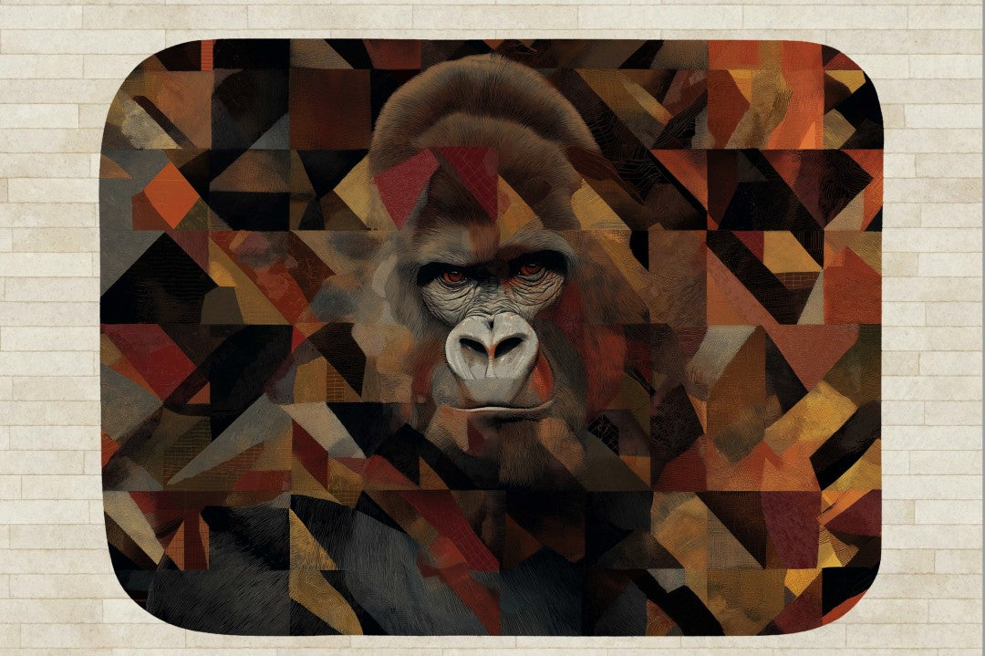 Gorilla Sherpa Throw Blanket Abstract Wildlife Art