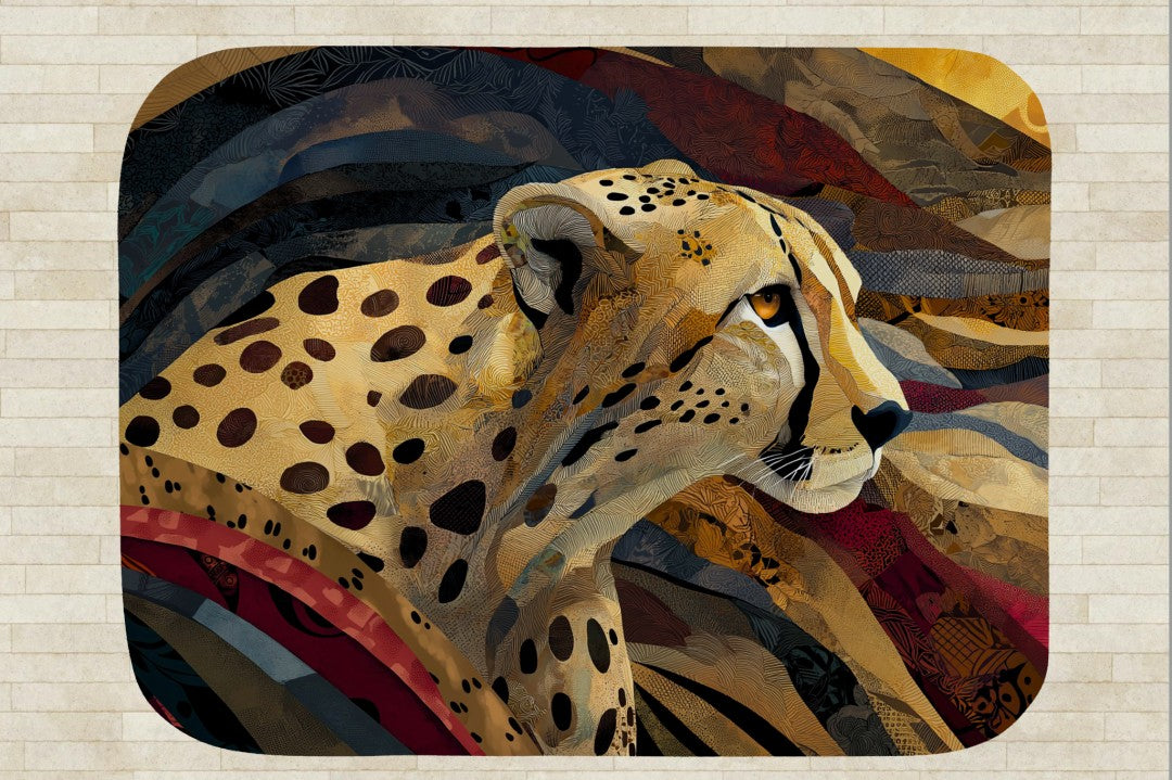 Cheetah Sherpa Throw Blanket Abstract Wildlife Art