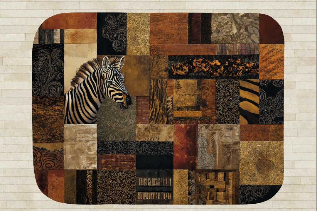 Zebra Sherpa Throw Blanket Abstract Safari Art