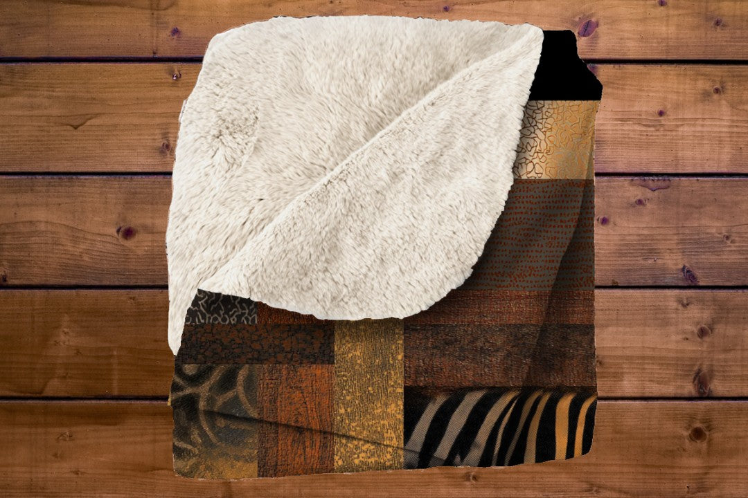 Zebra Sherpa Throw Blanket Abstract Safari Art